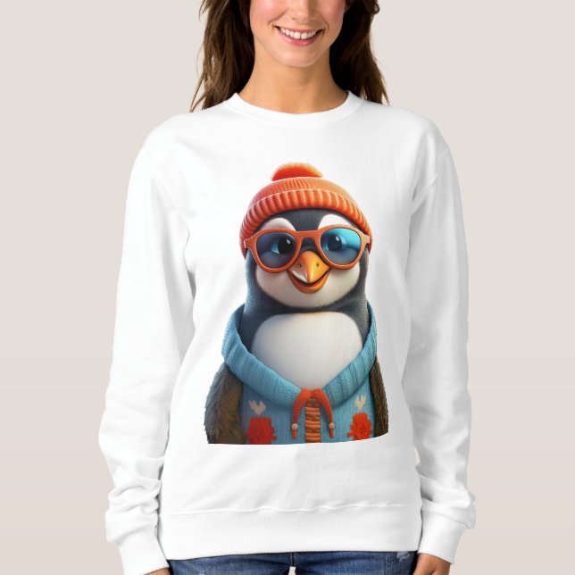 Camiseta Pinguim sorridente bonito (Frente)
