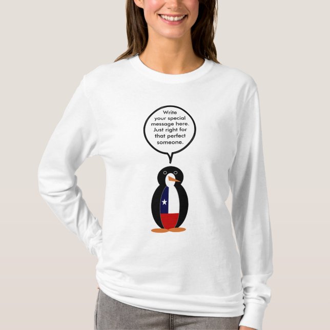 Camiseta Pinguim Srta. Chilena Personalizada (Frente)