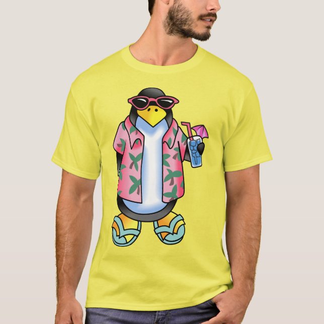 Camiseta Pinguim tropical (Frente)