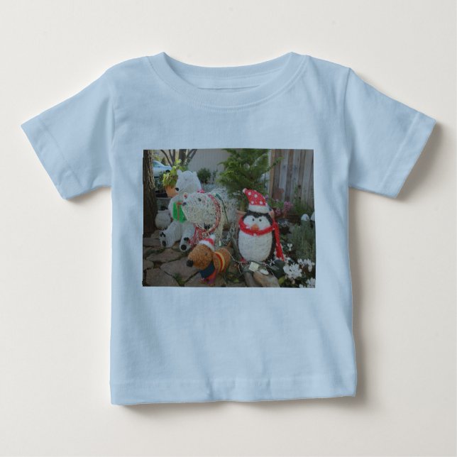 Camiseta Pinguim, urso polar e renas de brinquedos de féria (Frente)