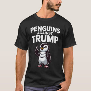 Camiseta Pinguim Vira Nadadeiras Resistir Satira Política 