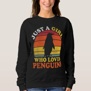 Camiseta Pinguin Bird Vintage Apenas Uma Rapariga Que Ama P