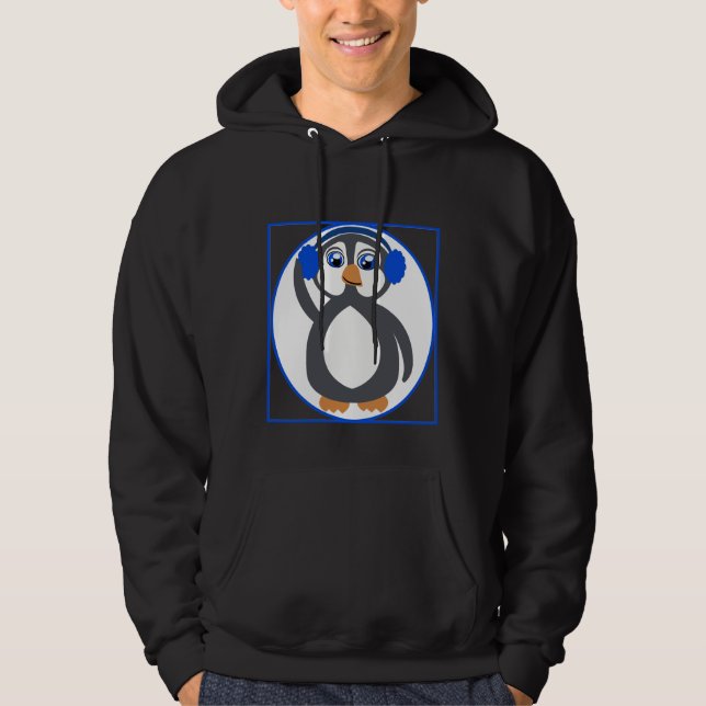 Camiseta Pinguin Blue Earmuffs (Frente)