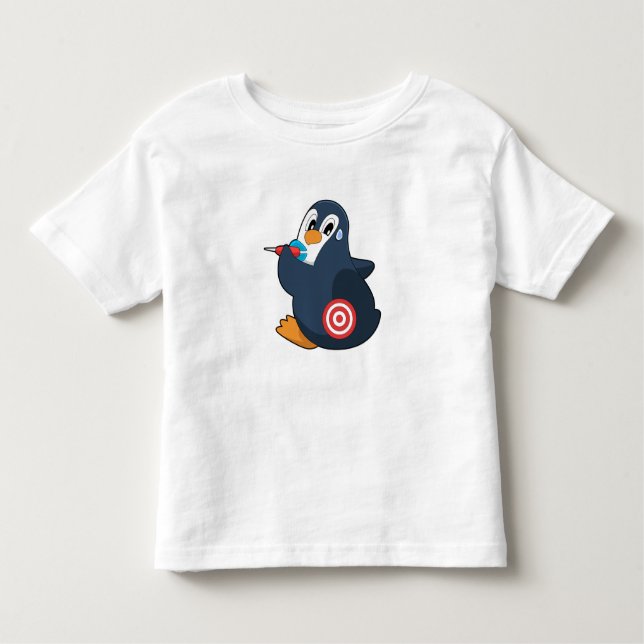 Camiseta Pinguin Darts Dart Dartboard (Frente)