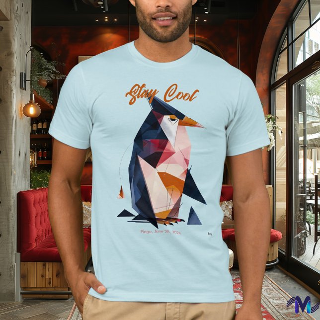 Camiseta Pingüino Abstracto Moderno (Criador carregado)
