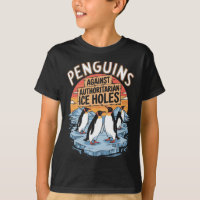 Pinguins Contra Furos De Gelo Autoritários Resiste