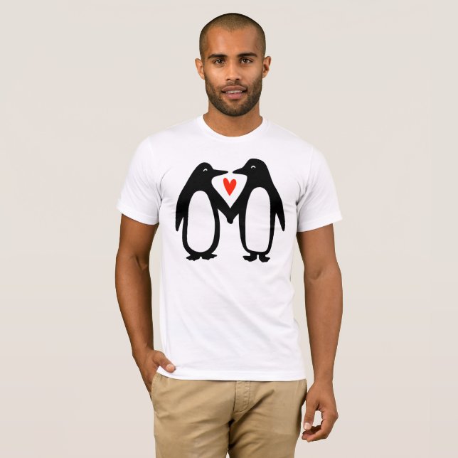 Camiseta Pinguins Cujos Pinguins Seguram Mãos (Frente Completa)
