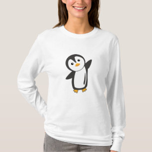 Camiseta Pinguins Cutes Para Crianças Pássaros Engraçados