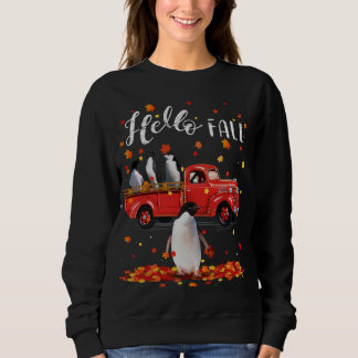 Camiseta Pinguins de Maple Queda de Folha de outono Caminhã