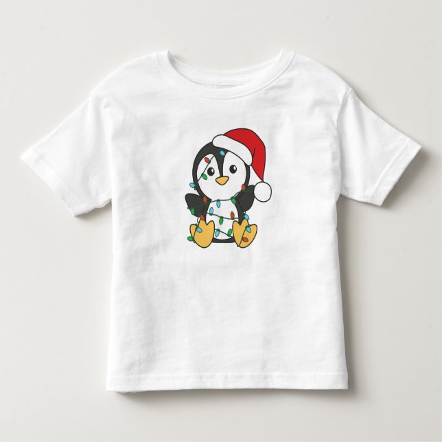 Camiseta Pinguins de Natal de Inverno Pinguins (Frente)