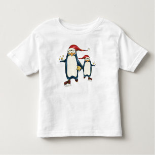 Camiseta Pinguins de patinagem do Natal