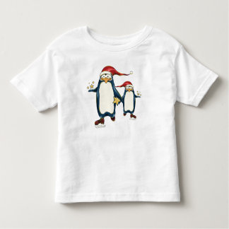 Camiseta Pinguins de patinagem do Natal