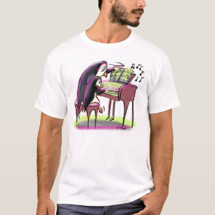 Camiseta pinguins do piano