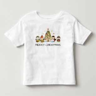 Camiseta Pinguins e Árvore de Natal