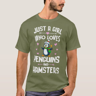 Camiseta Pinguins E Hamsters Camiseiros Garotas-Presente Mu
