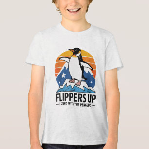 Camiseta Pinguins Engraçados Contra Tarifas Dia da Libertaç