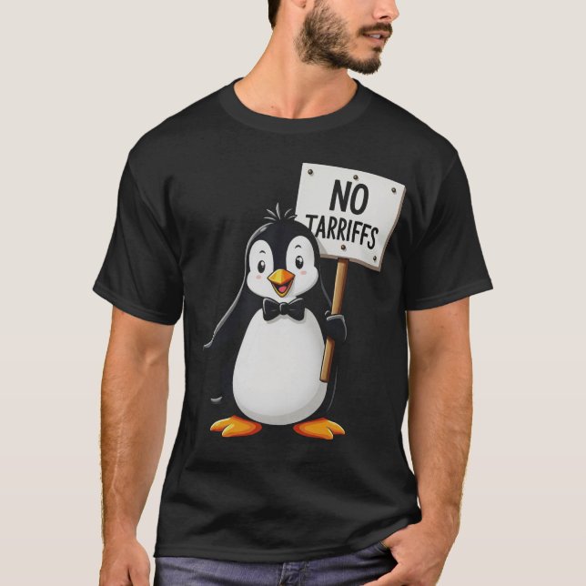 Camiseta Pinguins Engraçados SEM TARIFAS Impostos (Frente)
