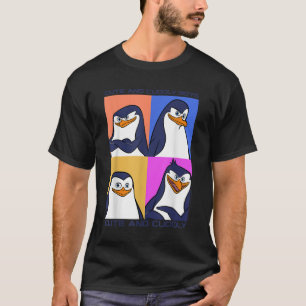 Camiseta Pinguins Madagáscar - Poster De Texto Cugado E Fof