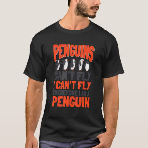 Camiseta Pinguins não podem voar Pássaro Rei Pinguim Impera