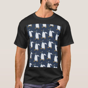 Camiseta Pinguins: Pequena Cor de Água Escura