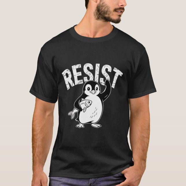 Camiseta Pinguins Pinguins Contra Pinguins Engraçados (Frente)