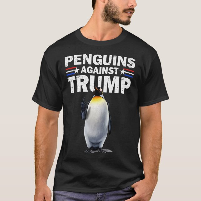 Camiseta Pinguins Pinguins Contra Pinguins Engraçados (Frente)