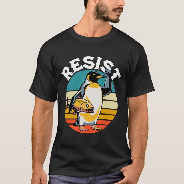 Camiseta Pinguins Pinguins Contra Pinguins Engraçados (Frente)