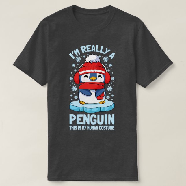 Camiseta Pinguins Sou Realmente Um Pinguim6 (Frente do Design)