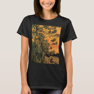 Camiseta Pinhas Vermelhos Céu Pôr do Sol por Vincent van Go