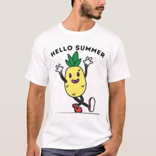Camiseta Pinheiro Dançante Engraçado Olá Pinho de Férias de