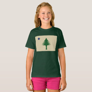 Camiseta Pinheiro e estrelado de 1901 do Estado do Maine