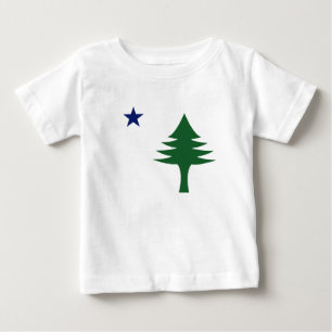 Camiseta Pinheiro e estrelado de 1901 do Estado do Maine
