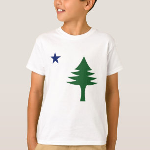 Camiseta Pinheiro e estrelado de 1901 do Estado do Maine