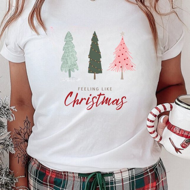 Camiseta Pinheiros de inverno de Natal se sentem como o Nat (Criador carregado)