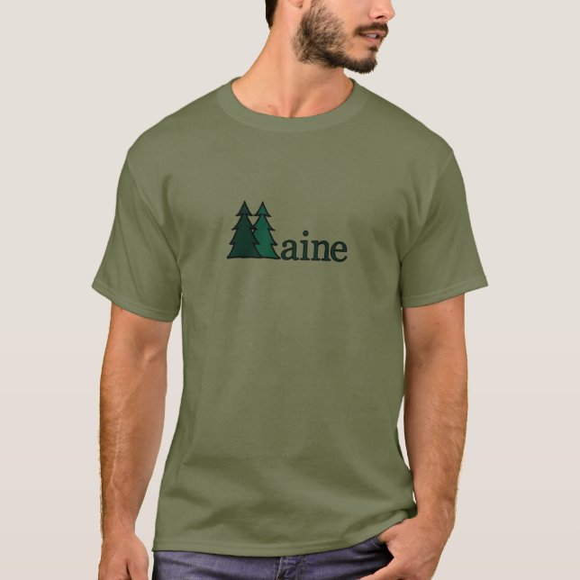 Camiseta Pinheiros de Maine (Frente)
