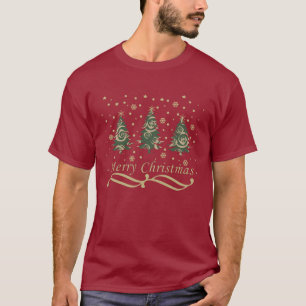 Camiseta Pinheiros de natal de Natal modernos e decorados