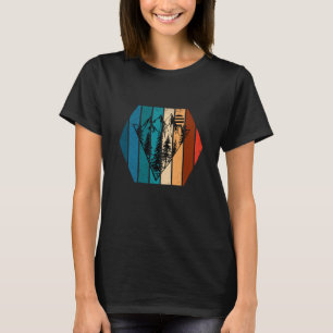 Camiseta Pinheiros geométricos paisagísticos e montanha