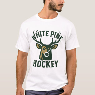 Camiseta Pinho Branco de Hockey Bucks College Oficial Vinta