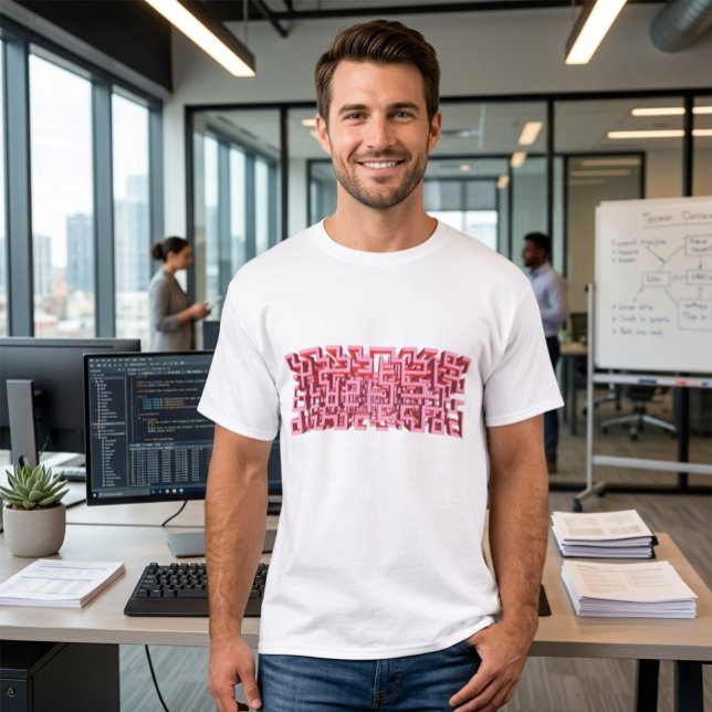 Camiseta Pink 3D Labirinto (Criador carregado)