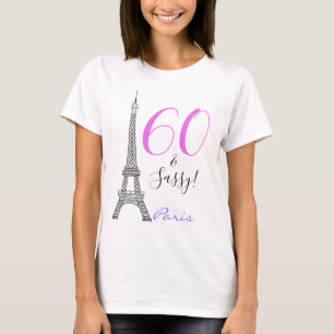 Camiseta Pink 60 & Sassy Paris Eiffel Tower France Anivers
