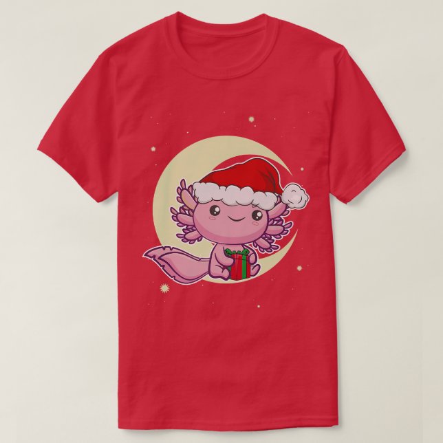 Camiseta Pink Aolotl Kawaii White Christmas Eve Meican Sala (Frente do Design)