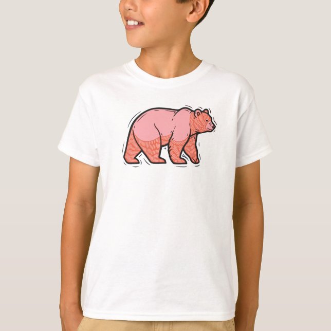Camiseta Pink Bear Pop Art (Frente)