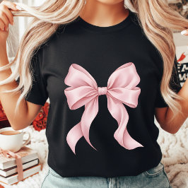 Camiseta Pink Bow Coquette Aesthetic Ribbon Girly Vintage