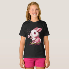 Camiseta Pink Bunny and Dandelion Wish