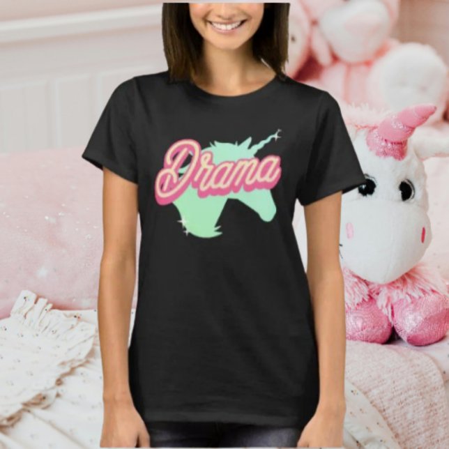 Camiseta Pink Drama Unicorn (Criador carregado)