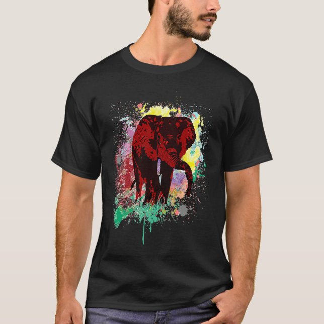 Camiseta Pink Elephan For Women Men Teen Girls Boys Artsy T (Frente)