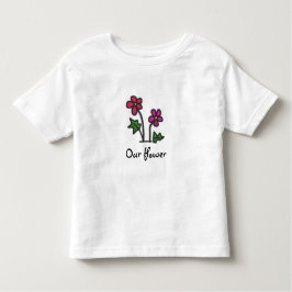 Camiseta Pink Flor Suave com qualquer Texto