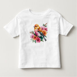 Camiseta Pink Flower Bird
