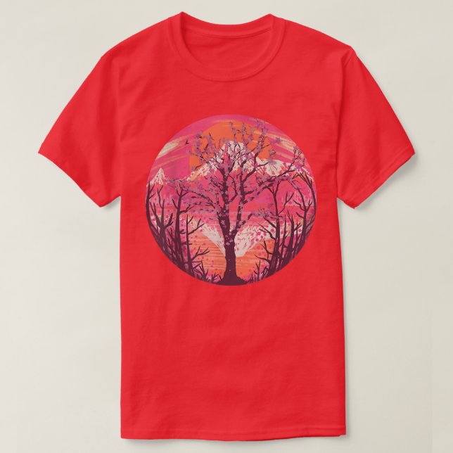 Camiseta Pink Flower Floral Japanese Sakura Japan Cherry Bl (Frente do Design)