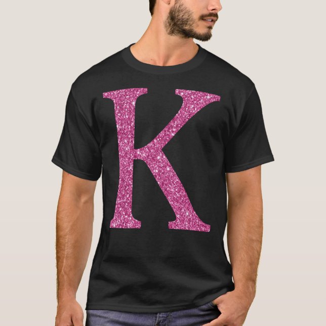 Camiseta Pink Glitter Letter (Frente)